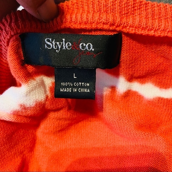 Style & Co. Tie Dye 3/4 Sleeve Cardigan Sweater - Picture 2 of 4